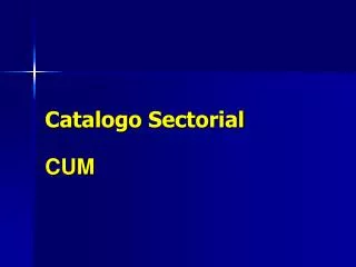 catalogo sectorial