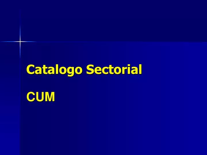 catalogo sectorial
