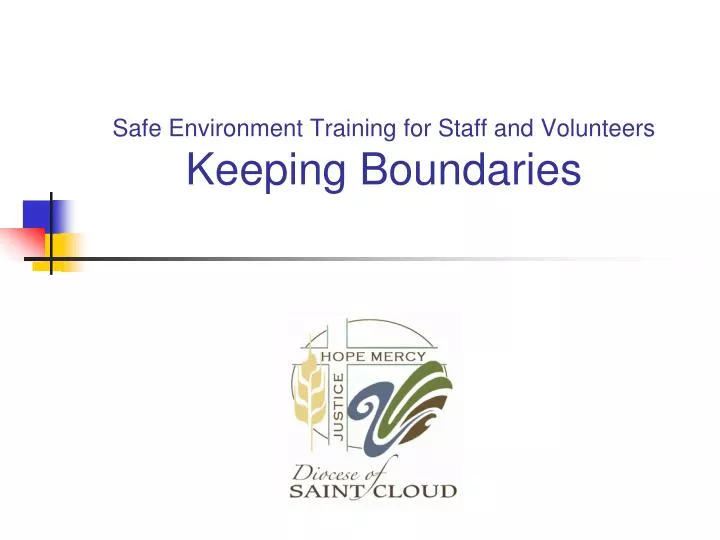 safe environment training for staff and volunteers keeping boundaries