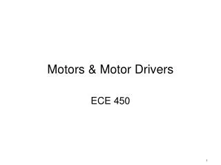 Motors &amp; Motor Drivers