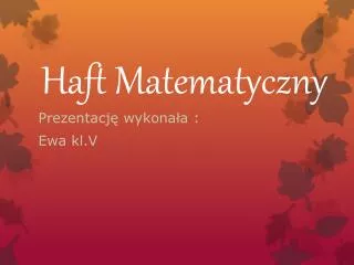 haft matematyczny