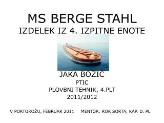 ms berge stahl izdelek iz 4 izpitne enote
