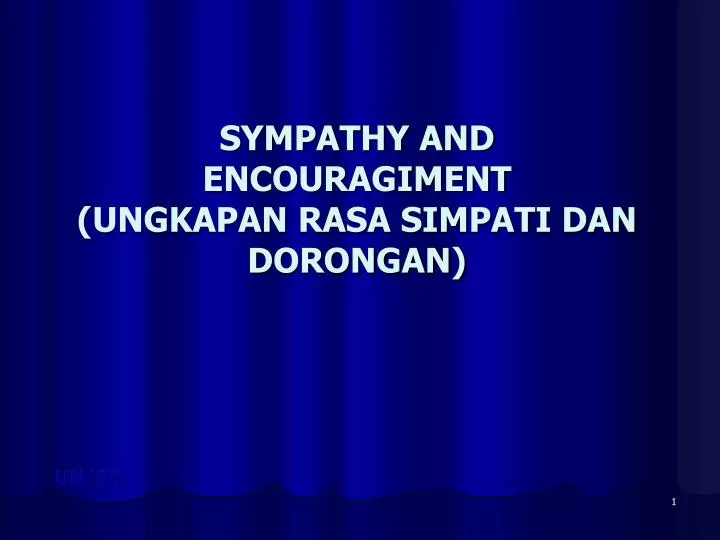 sympathy and encouragiment ungkapan rasa simpati dan dorongan