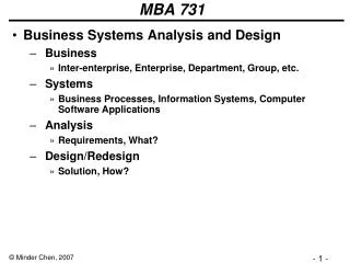 MBA 731