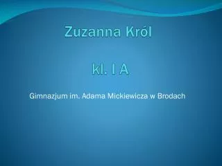 zuzanna kr l kl i a