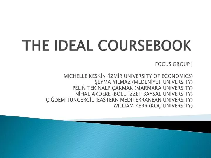 the ideal coursebook