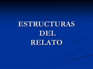 estructuras del relato