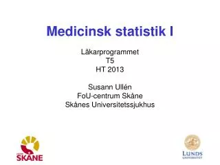 medicinsk statistik i
