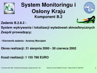 system monitoringu i os ony kraju komponent b 2