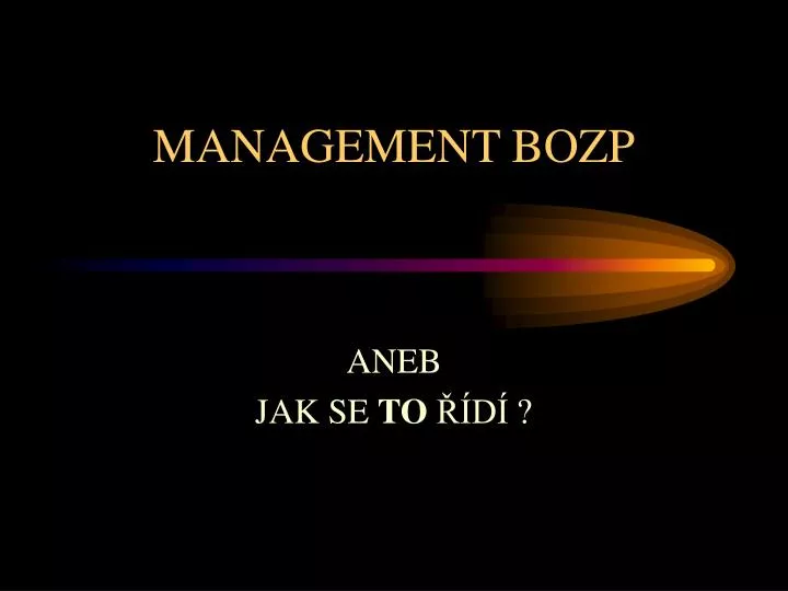 management bozp