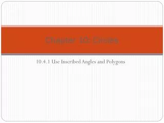 Chapter 10 : Circles