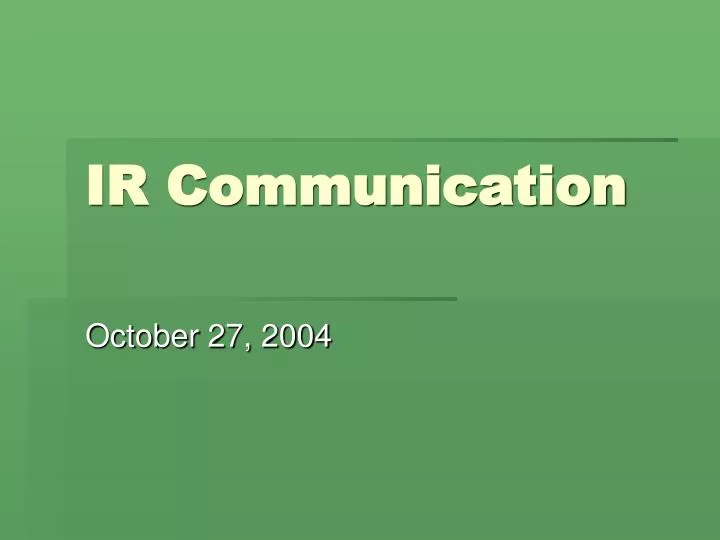 ir communication