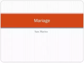 mariage