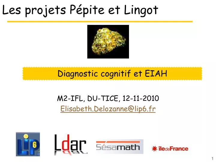 les projets p pite et lingot