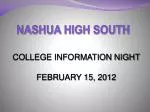 NASHUA HIGH SOUTH - slide 1
