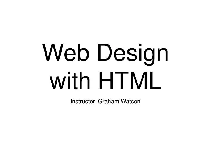 web design with html