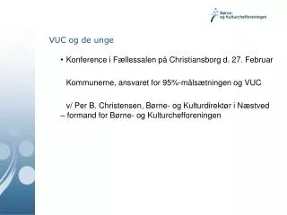 vuc og de unge