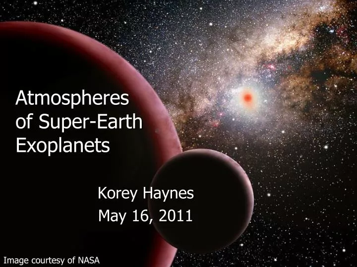 atmospheres of super earth exoplanets