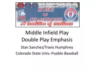 Middle Infield Play Double Play Emphasis