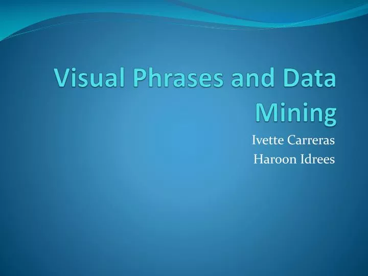 visual phrases and data mining