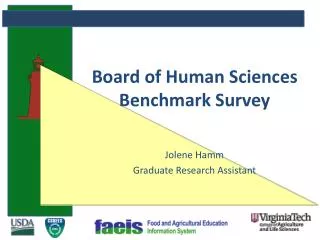 Board of Human Sciences Benchmark Survey
