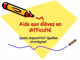 aide aux l ves en difficult
