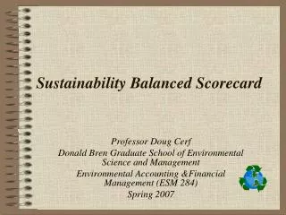 Sustainability Balanced Scorecard