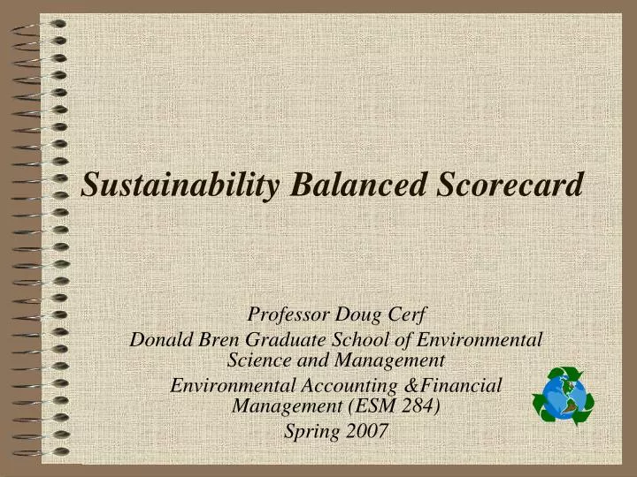 sustainability balanced scorecard