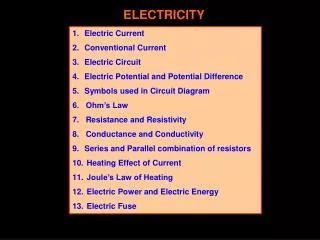 ELECTRICITY