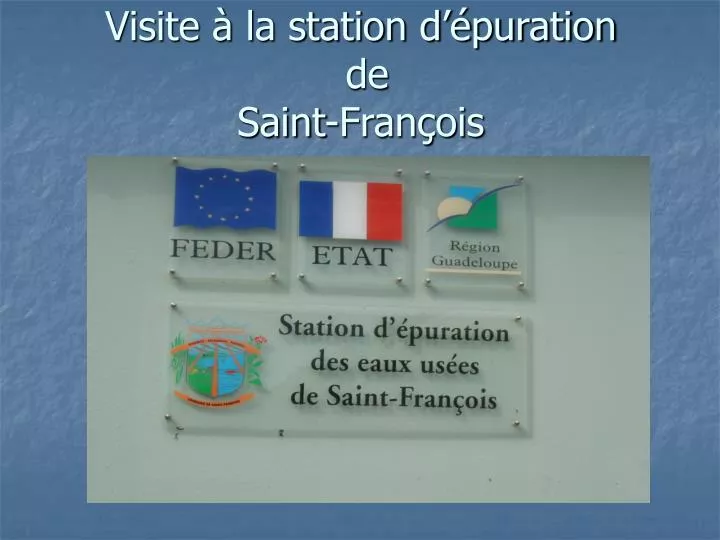 visite la station d puration de saint fran ois