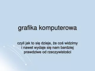 grafika komputerowa