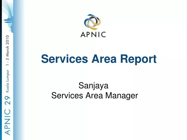 services area report