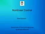 Nonlinear Control - slide 1