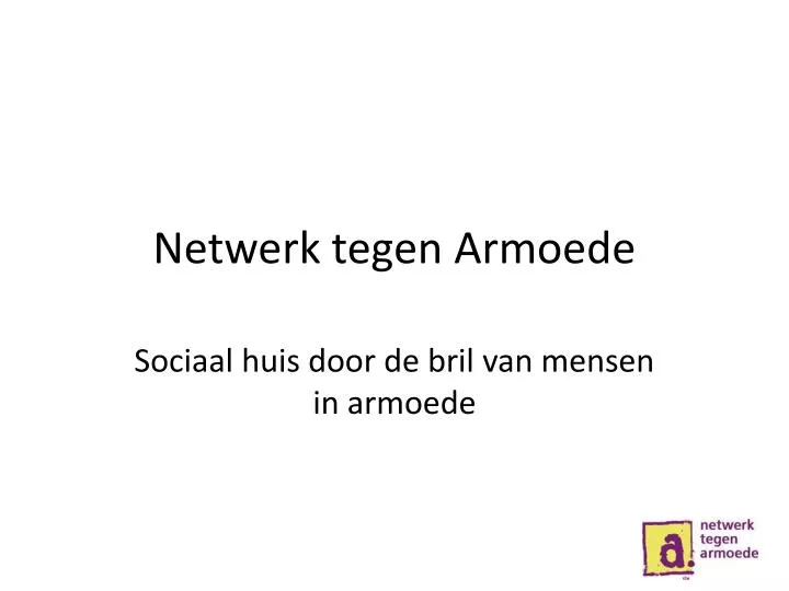 netwerk tegen armoede