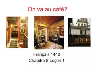 on va au caf
