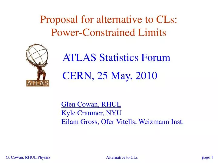 proposal for alternative to cls power constrained limits