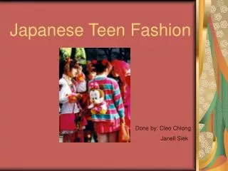 Japanese Teen Fashion