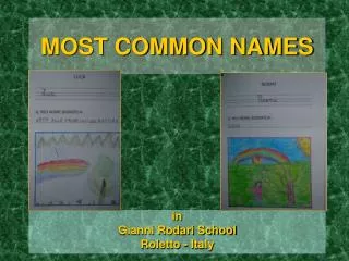 MOST COMMON NAMES