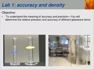 Lab 1: accuracy and density