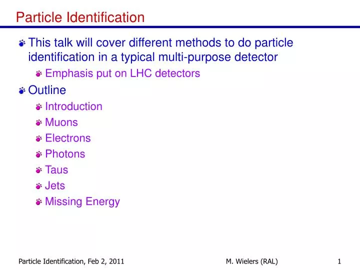 particle identification