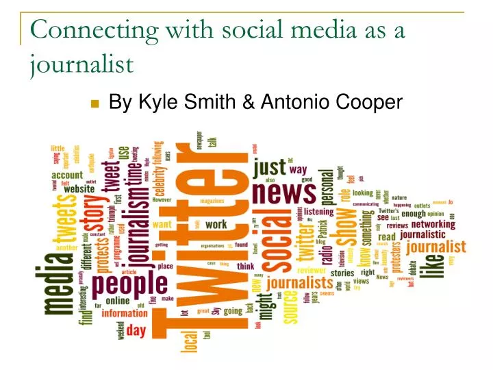 connecting with social media as a journalist