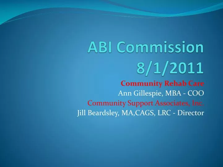abi commission 8 1 2011