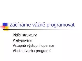 za n me v n programovat