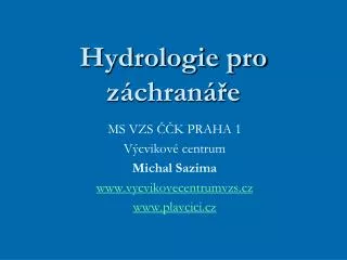 hydrologie pro z chran e