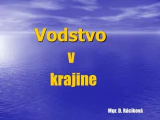 vodstvo