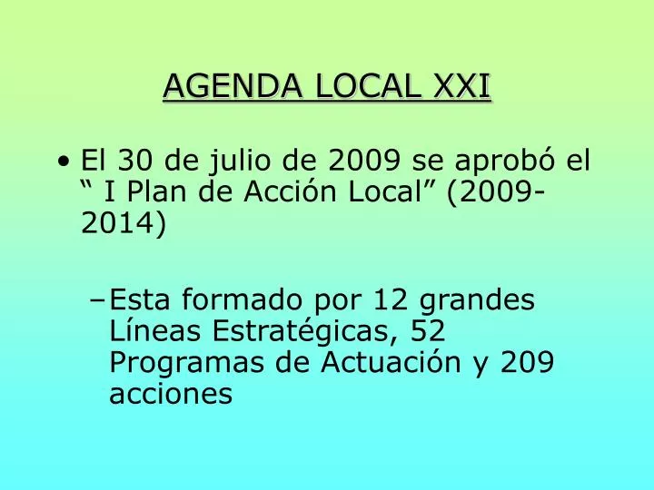 agenda local xxi
