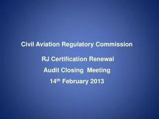 Civil Aviation Regulatory Commission