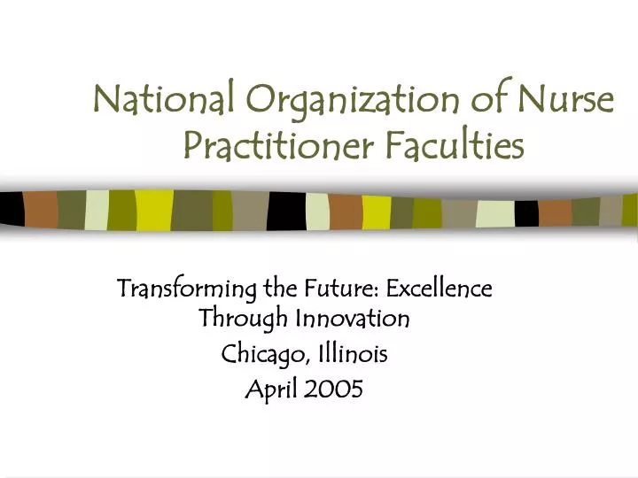 national organization of nurse practitioner faculties