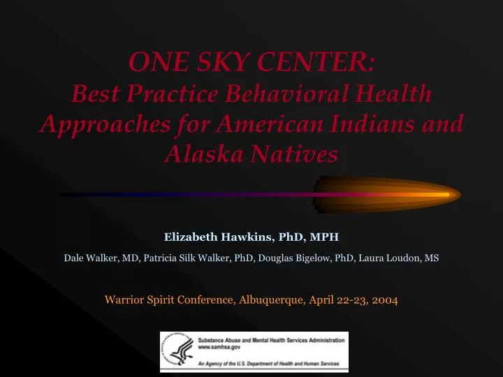 one sky center best practice behavioral health approaches for american indians and alaska natives