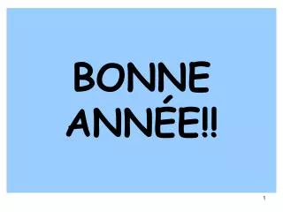 bonne ann e